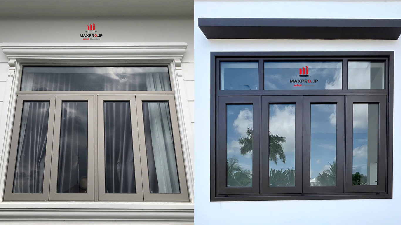 Cửa nhôm Maxpro hệ 55 cửa sổ mở quay