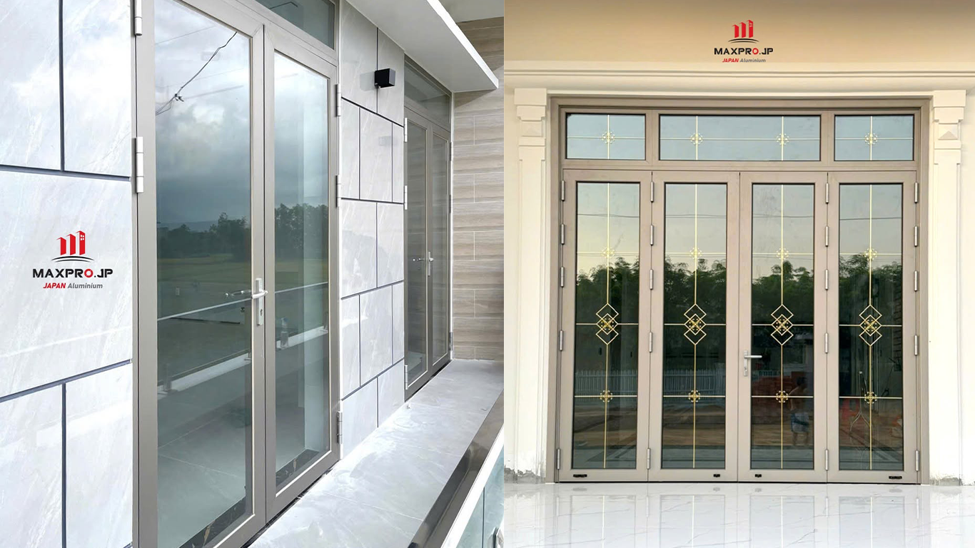 Cửa nhôm Maxpro hệ 55 2 cánh và 4 cánh